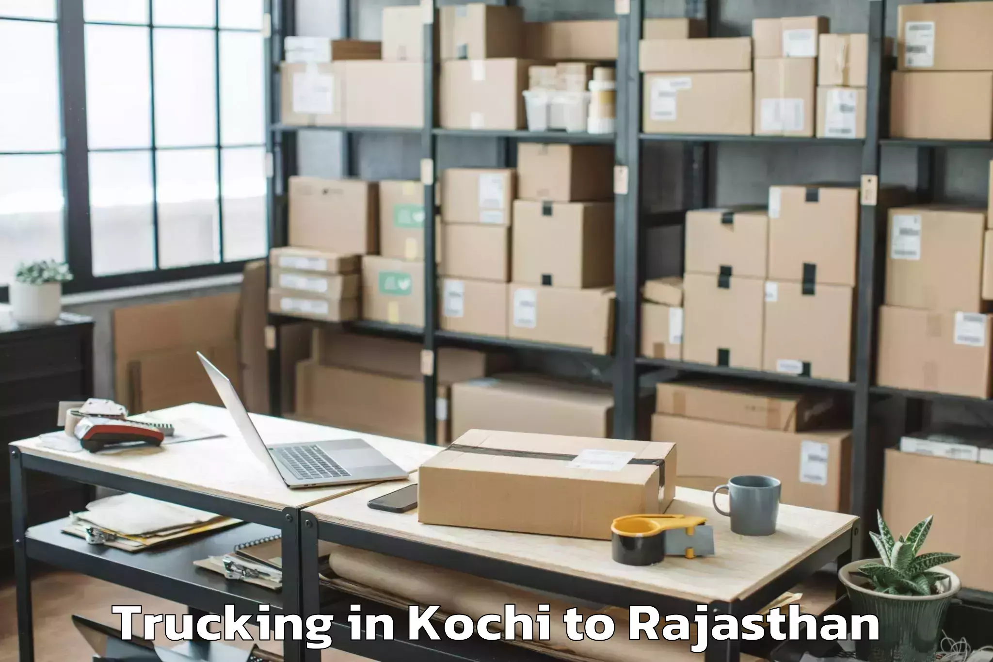 Book Kochi to Indragarh Trucking